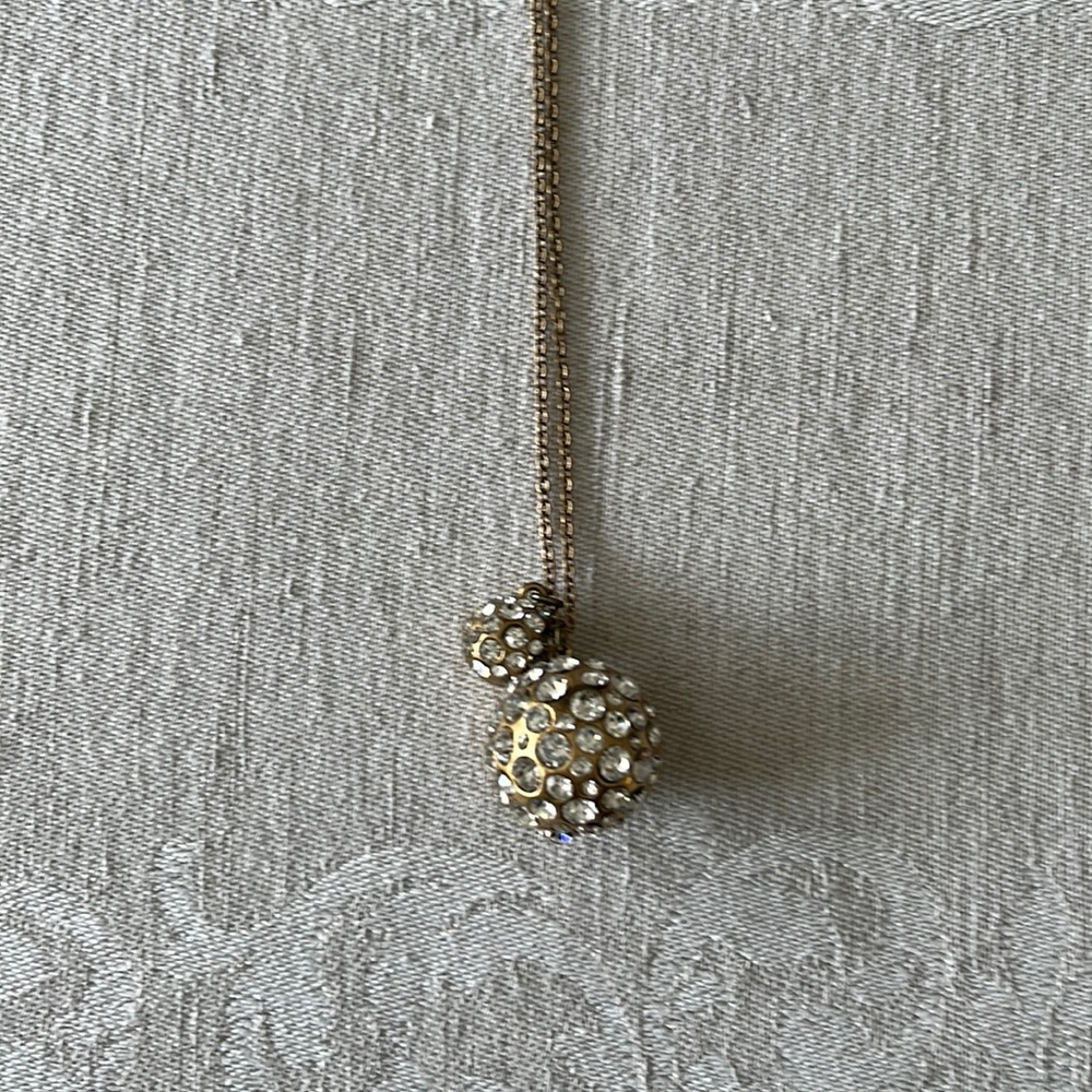 16”chain with rhinestone ball